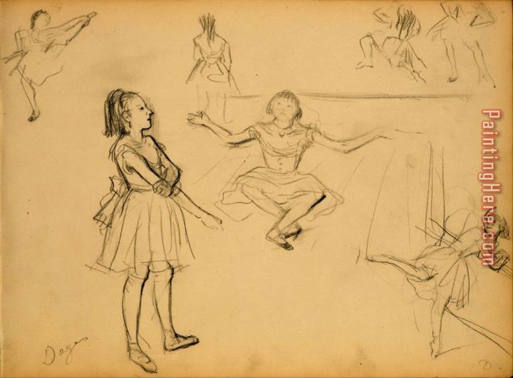 Edgar Degas Ballet Dancers Rehearsing